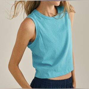 Outdoor Voices OVE, Everyday Cropped Tank CL
Women's Sleeveless Blue Top